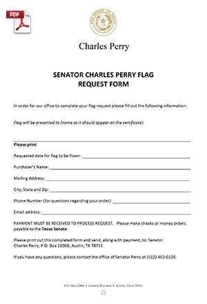 Flag ordering form PDF